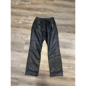 VINTAGE Women's Holt Renfrew Collection Black Leather Pants Size 6